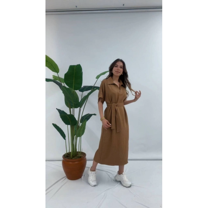 GÖMLEK YAKA ELBİSE