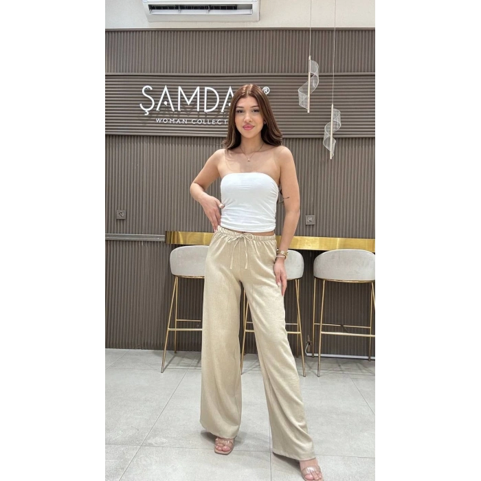 KETEN BELİ LASTİKLİ PANTOLON