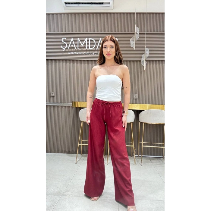 KETEN BELİ LASTİKLİ PANTOLON
