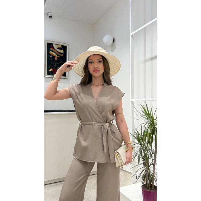 KETEN YELEK BAĞLAMALI