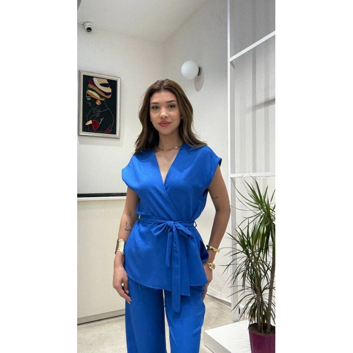 KETEN YELEK BAĞLAMALI