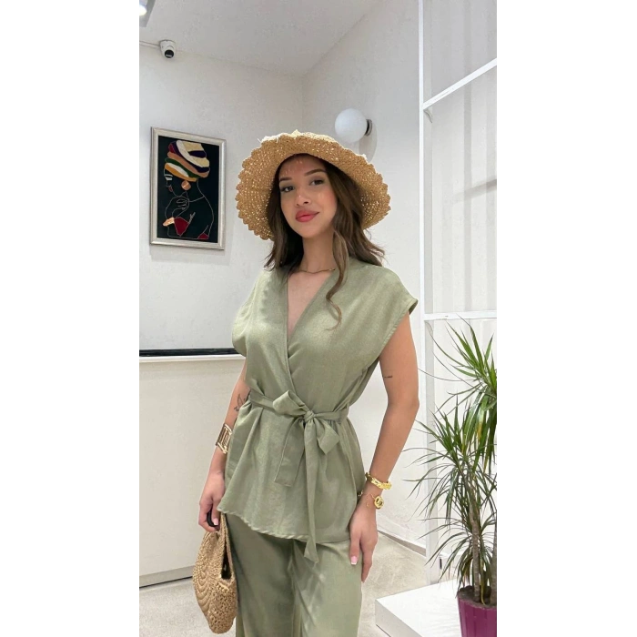 KETEN YELEK BAĞLAMALI