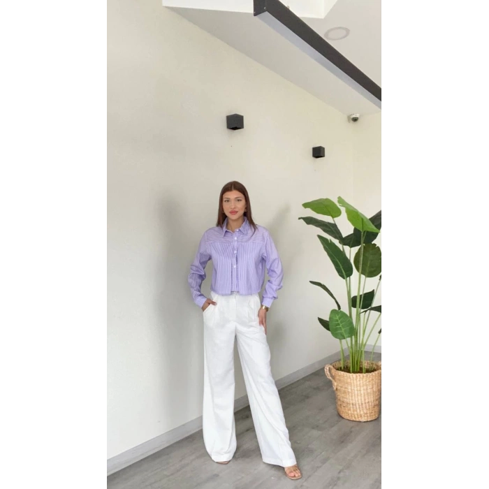 KISA ÇİZGİLİ GÖMLEK