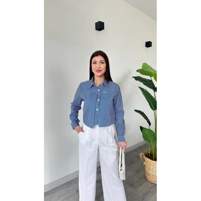 KISA ÇİZGİLİ GÖMLEK