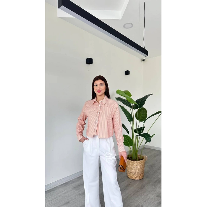 KISA ÇİZGİLİ GÖMLEK