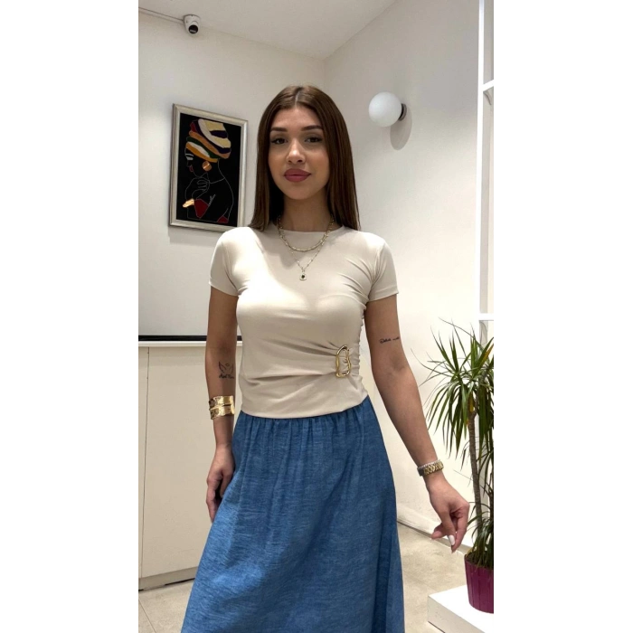 KISA KOLLU TOKA DETAYLI BLUZ