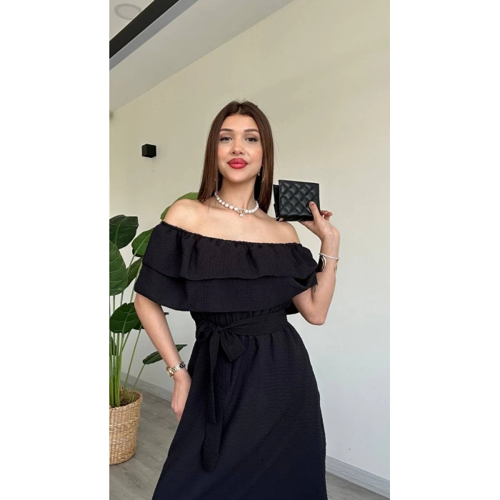 MADONNA FIRFIR YAKALI ELBİSE