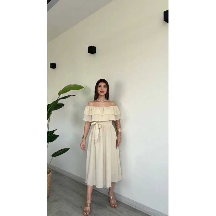 MADONNA FIRFIR YAKALI ELBİSE