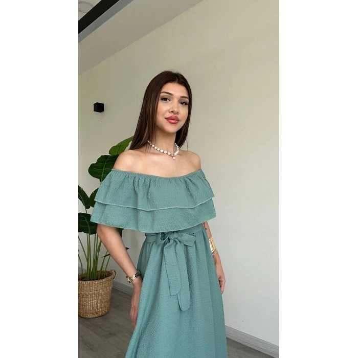 MADONNA FIRFIR YAKALI ELBİSE