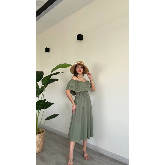 MADONNA FIRFIR YAKALI ELBİSE