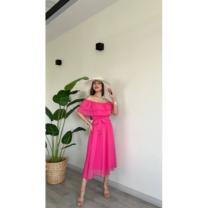 MADONNA FIRFIR YAKALI ELBİSE