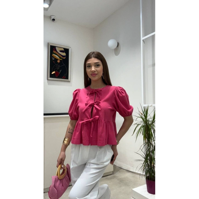 ÖNÜ BAĞLAMALI BLUZ