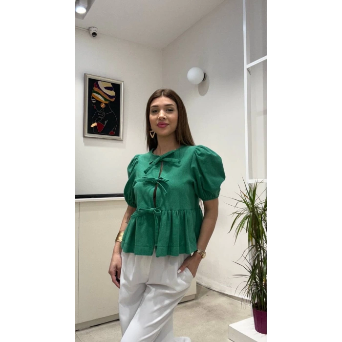 ÖNÜ BAĞLAMALI BLUZ