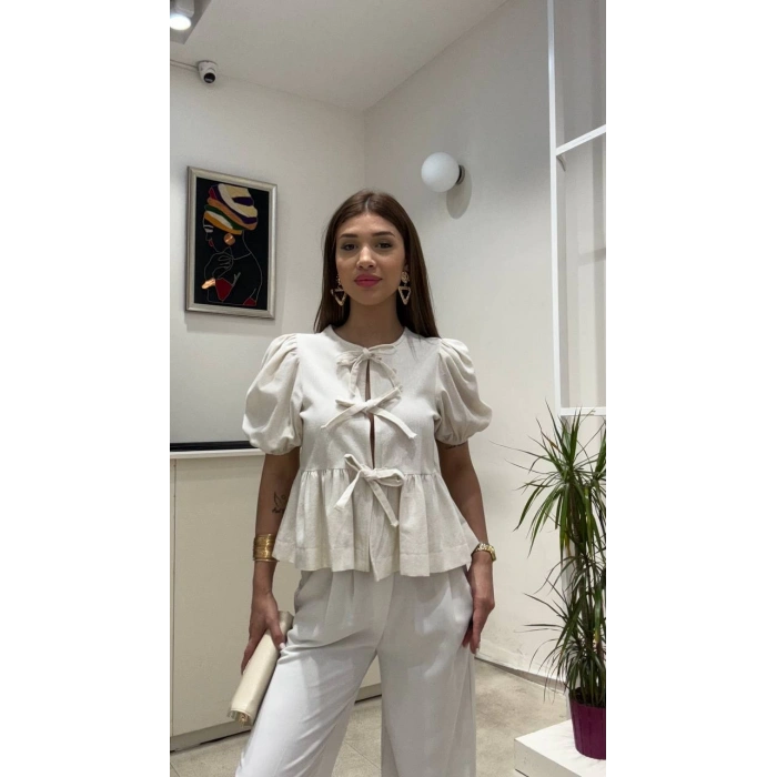 ÖNÜ BAĞLAMALI BLUZ