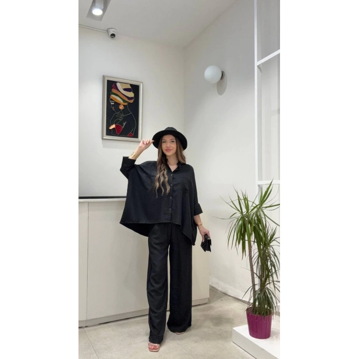 OVERSİZE KETEN GÖMLEK TAKIM