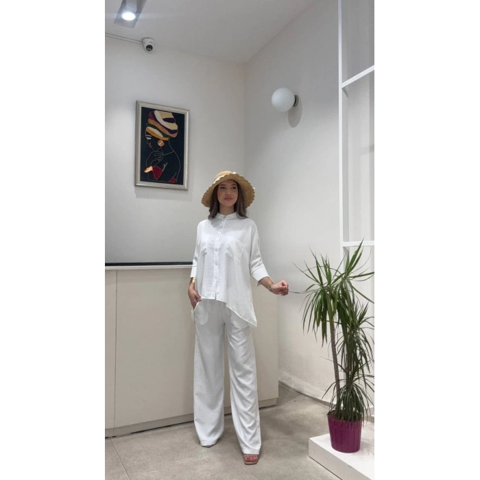 OVERSİZE KETEN GÖMLEK TAKIM