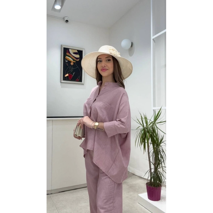 OVERSİZE KETEN GÖMLEK TAKIM