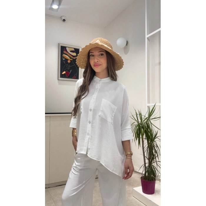 OVERSİZE KETEN GÖMLEK TAKIM