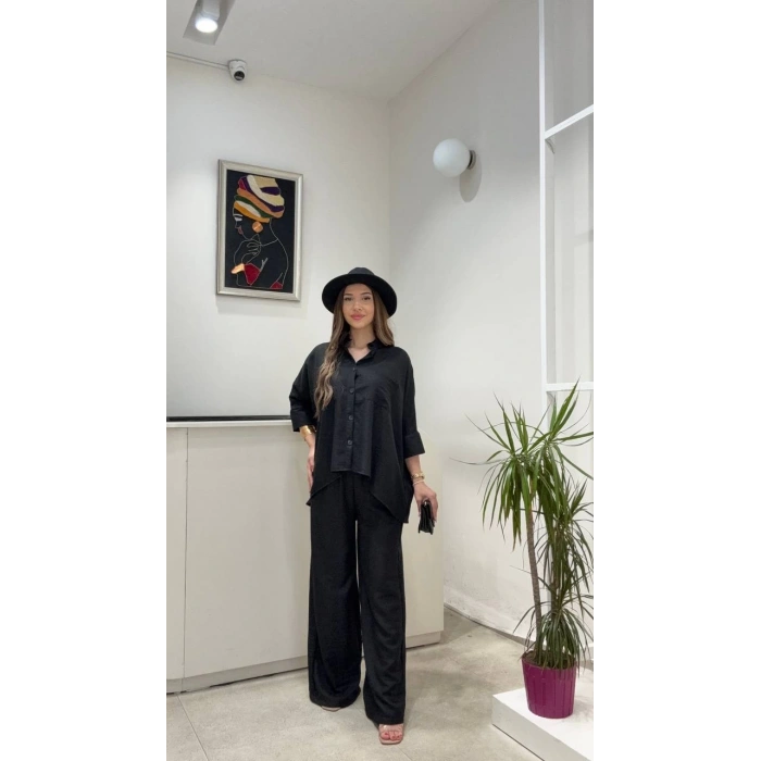 OVERSİZE KETEN GÖMLEK TAKIM