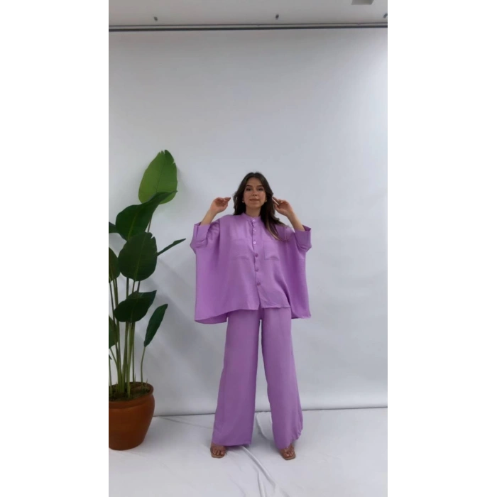 OVERSİZE KETEN GÖMLEK TAKIM