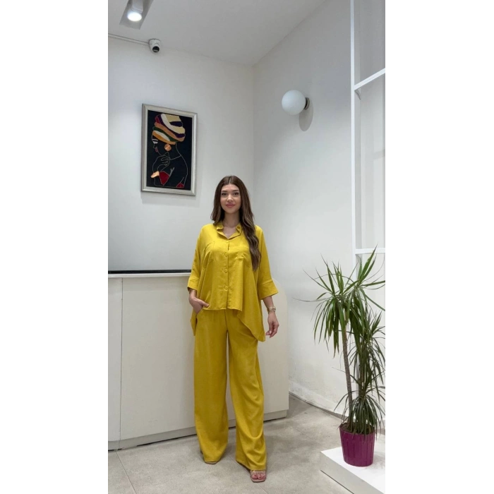 OVERSİZE KETEN GÖMLEK TAKIM