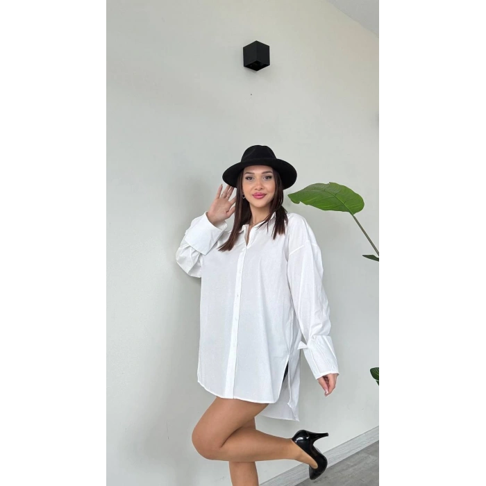 OVERSİZE KOL DETAYLI GÖMLEK