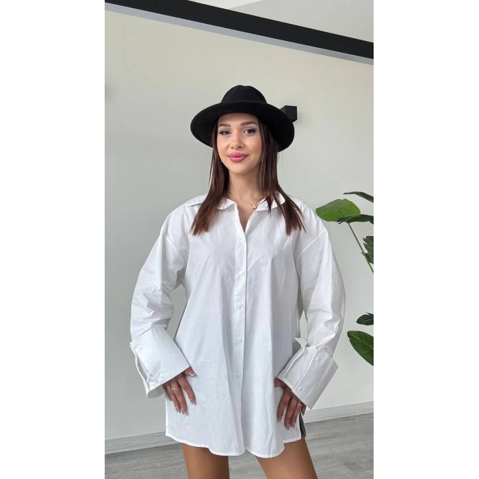 OVERSİZE KOL DETAYLI GÖMLEK