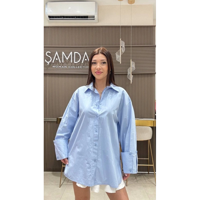 OVERSİZE KOL DETAYLI GÖMLEK