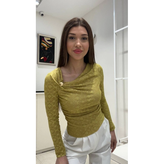 UZUN KOLLU DANTEL BLUZ