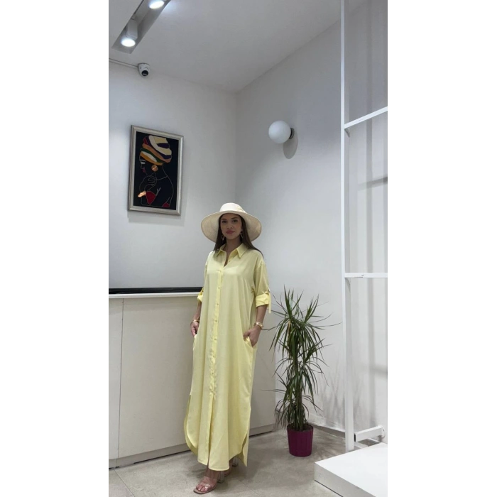 UZUN POPLİN ELBİSE