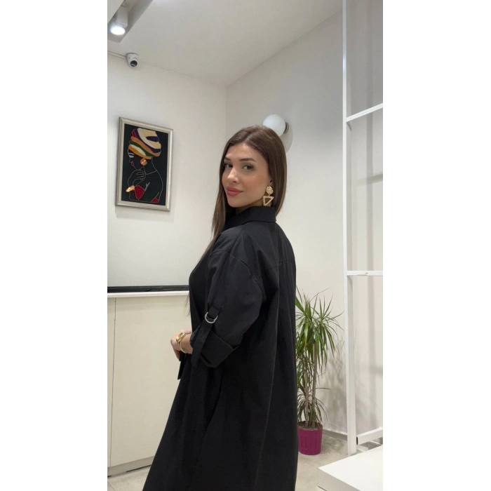 UZUN POPLİN ELBİSE