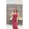 TEK OMUZ DETAYLI MİDİ ELBİSE
