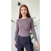 TOKA DETAYLI SANDY BLUZ