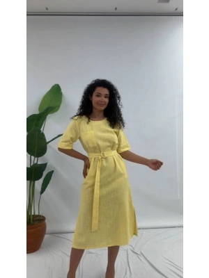 BASİC KEMERLİ ELBİSE