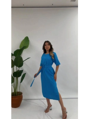 BASİC KEMERLİ ELBİSE