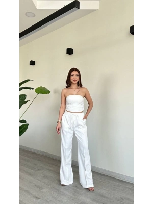 BELİ LASTİKLİ PALAZZO PANTOLON