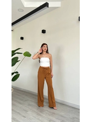 BELİ LASTİKLİ PALAZZO PANTOLON