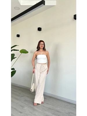 BELİ LASTİKLİ PALAZZO PANTOLON