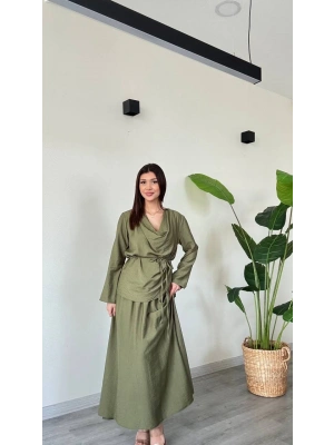 BLUZ BAĞLAMALI ETEK TAKIM