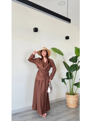 BLUZ BAĞLAMALI ETEK TAKIM