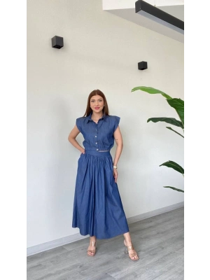 ETEKLİ GÖMLEK DENİM TAKIM