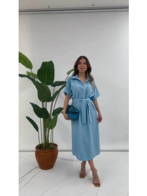 GÖMLEK YAKA ELBİSE