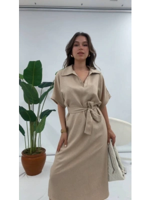 GÖMLEK YAKA ELBİSE