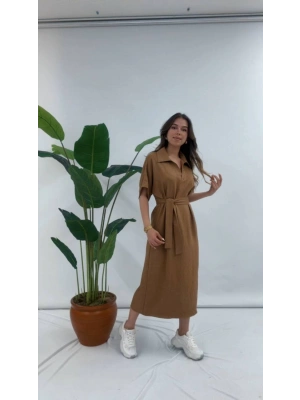 GÖMLEK YAKA ELBİSE