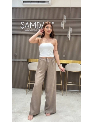 KETEN BELİ LASTİKLİ PANTOLON