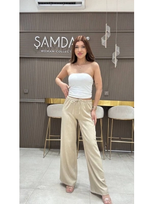 KETEN BELİ LASTİKLİ PANTOLON