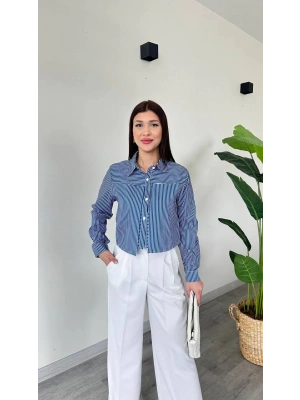 KISA ÇİZGİLİ GÖMLEK