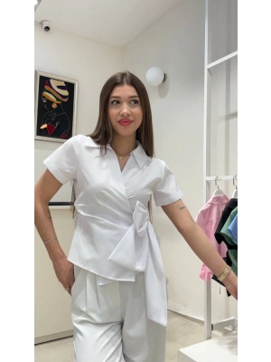 KISA KOLLU BAĞLAMALI GÖMLEK