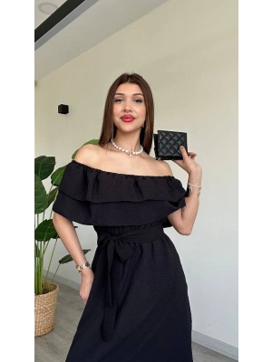 MADONNA FIRFIR YAKALI ELBİSE