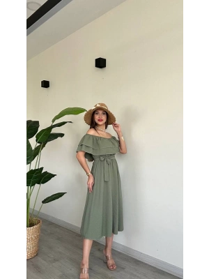 MADONNA FIRFIR YAKALI ELBİSE